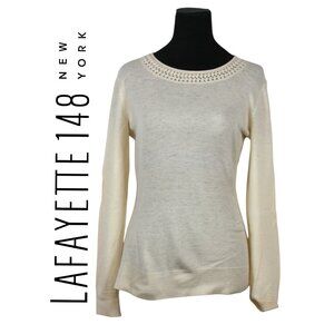 Lafayette148 New York  100% Merino Wool Long Sleeve Sweater Size Small